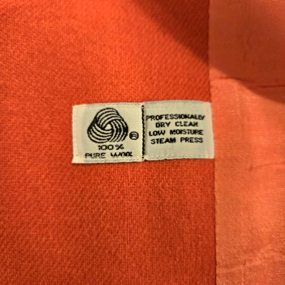 Orange Wool Woman's Jacket/Blazer by Savanna, Size 12 - Picture 8 of 8